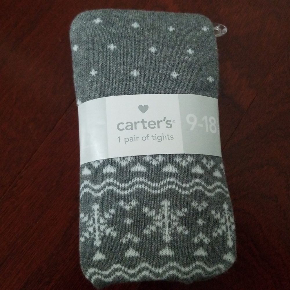 Carters Snowflakes Tights NWT